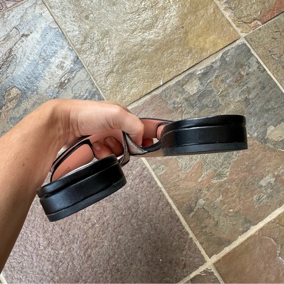 Kate Spade Black Leather Cafe Slide Sandals 6.5 - Picture 5 of 8